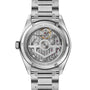 The back of the TAG Heuer Carrera Date Twin-Time watch reveals its automatic movement and engraved details.